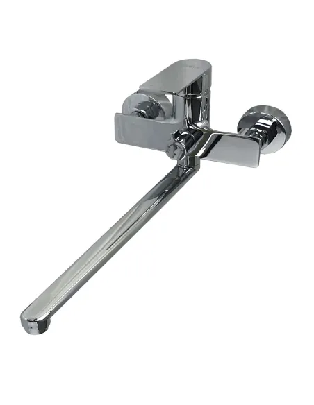 Смеситель для ванны с душем Globus Lux Niagara GLN-0208 поворотный гусак 350 мм, европереключение - 3