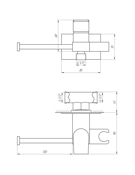 Смеситель для биде Globus Lux Milano GLN-4-106MIX Cold/Hot, гигиенический - 5