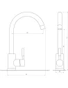Змішувач для кухні Globus Lux SBT1-203S Alpen (боковий, нержавіюча сталь, гайка) - 5