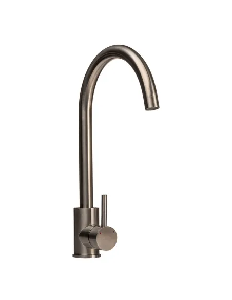 Змішувач для кухні Globus Lux SUS-203SN Alpen (боковий, нержавіюча сталь, литий, гайка) - 1