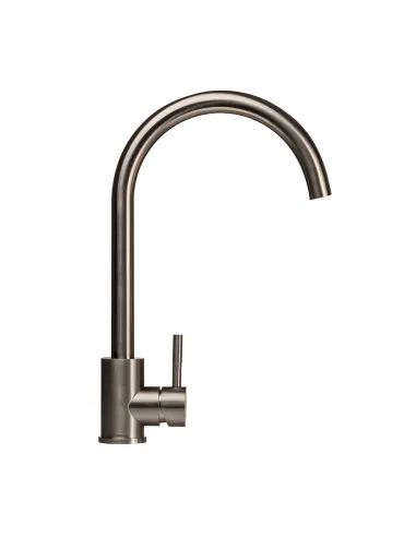 Змішувач для кухні Globus Lux SUS-203SN Alpen (боковий, нержавіюча сталь, литий, гайка) - 2