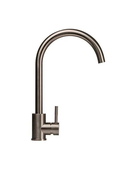 Змішувач для кухні Globus Lux SUS-203SN Alpen (боковий, нержавіюча сталь, литий, гайка) - 2