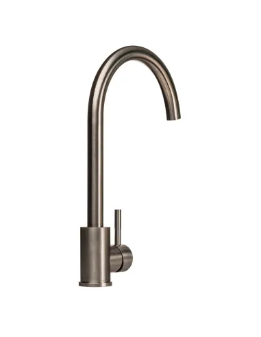 Змішувач для кухні Globus Lux SUS-203SN Alpen (боковий, нержавіюча сталь, литий, гайка) - 3