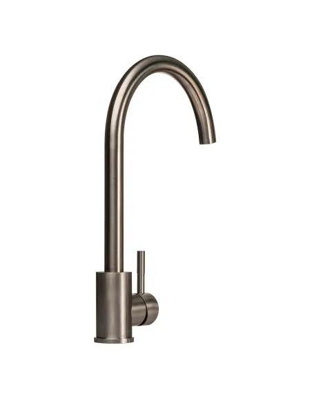 Змішувач для кухні Globus Lux SUS-203SN Alpen (боковий, нержавіюча сталь, литий, гайка) - 3