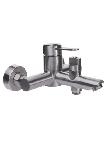 Смеситель для ванны с душем Globus Lux Wien SBT2-102NE европереключение, нержавеющая сталь - 4