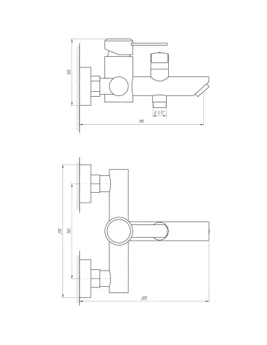 Смеситель для ванны с душем Globus Lux Wien SBT2-102NE европереключение, нержавеющая сталь - 6