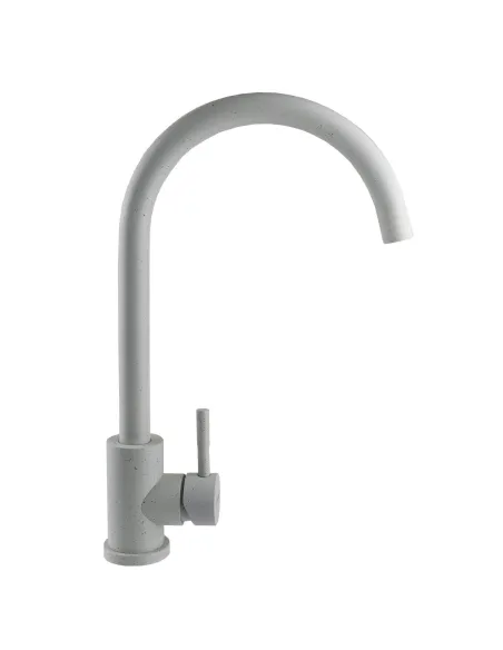 Смеситель для кухни MixMIRA MS1-203S Pietra (белый, боковой, нержавейка, гайка) - 1