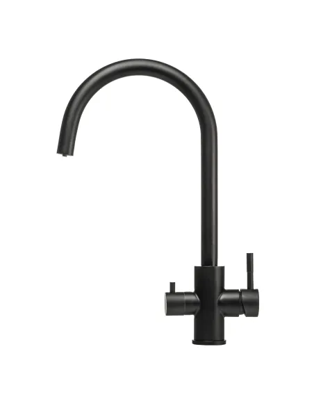 Смеситель для кухни MixMIRA MS-0333-BB (черный, боковой, под осмос, нержавейка, гайка) - 1