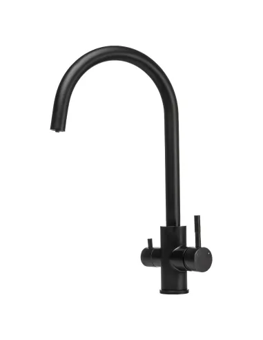 Смеситель для кухни MixMIRA MS-0333-BB (черный, боковой, под осмос, нержавейка, гайка) - 3