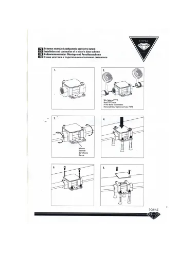 Напольный смеситель для ванной Topaz Barts TB 07113-H36, латунь, хром - 6