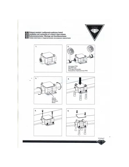 Напольный смеситель для ванной Topaz Barts TB 07113-H36, латунь, хром - 6