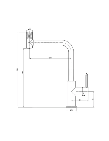 Змішувач для кухні з підведенням для фільтру води Topaz Corsica-TC-TC-8802-H48 (Хром) - 4