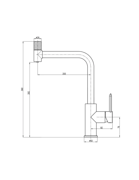 Змішувач для кухні з підведенням для фільтру води Topaz Corsica-TC-TC-8802-H48 (Хром) - 4