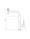 Змішувач для кухні з підведенням для фільтру води Topaz Corsica-TC-TC-8802-H48 (Хром) - 4