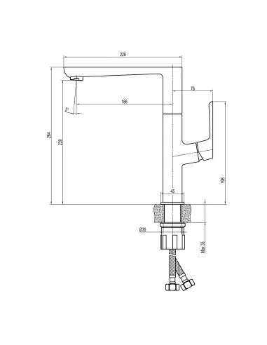 Змішувач для кухні Topaz Lexi-TL-21401-H57-BB (чорний, матовий) - 5