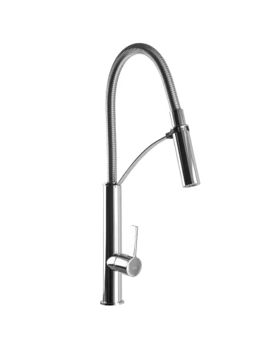 Змішувач для кухні Topaz Sardinia-TS-8818-0 (хром, шланги 80 см, гофрований гусак) - 2