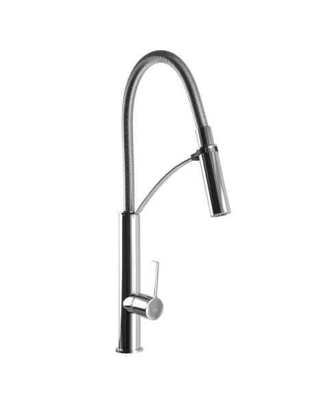 Змішувач для кухні Topaz Sardinia-TS-8818-0 (хром, шланги 80 см, гофрований гусак) - 2