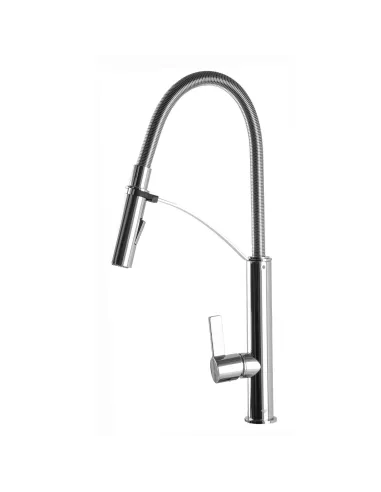 Змішувач для кухні Topaz Sardinia-TS-8818-0 (хром, шланги 80 см, гофрований гусак) - 3