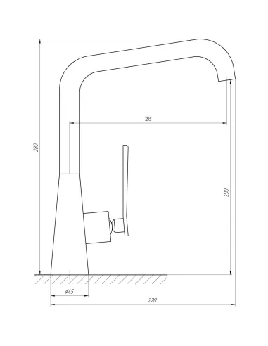 Смеситель для кухни из латуни Topaz Teel TT 24401-H59 хром - 7