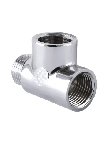 Тройник хромированный Solomon 8202 1/2 дюйма ВВН - 2