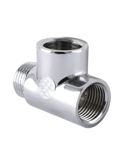 Тройник хромированный Solomon 8202 1/2 дюйма ВВН - 2