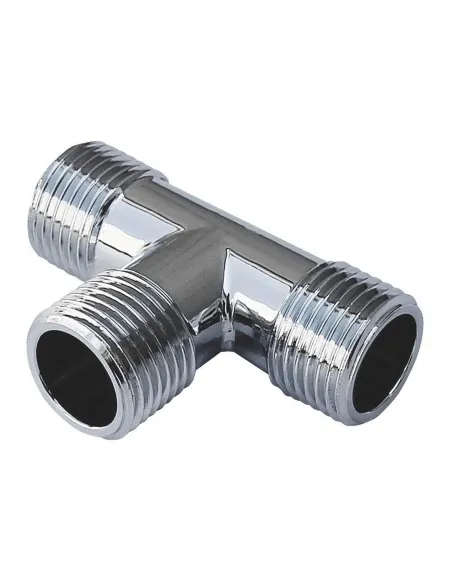 Тройник хромированный Solomon 8202 1/2 дюйма ННН - 1