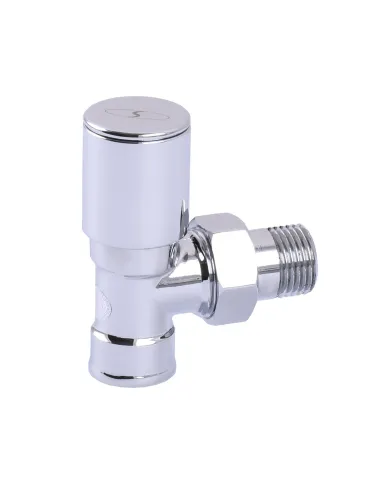Кран для радіатора вентильний кутовий Solomon 1845 1/2, ручний, хром - 2