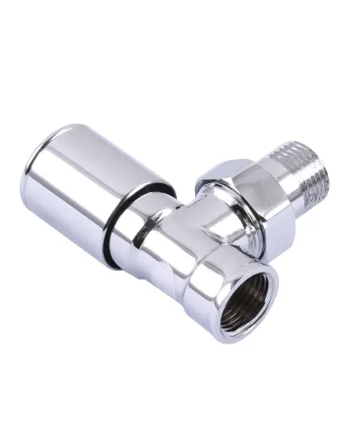 Кран для радіатора вентильний кутовий Solomon 1845 1/2, ручний, хром - 4