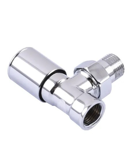 Кран для радіатора вентильний кутовий Solomon 1845 1/2, ручний, хром - 4