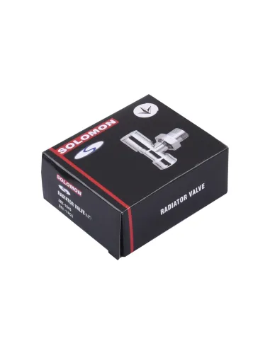 Кран для радіатора вентильний кутовий Solomon 1845 1/2, ручний, хром - 5