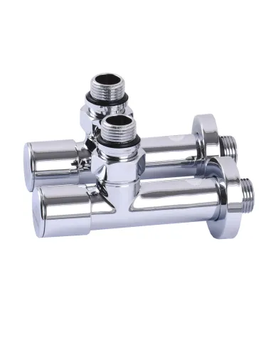 Кран вентильный угловой Solomon Lux 7777 1/2 дюйма хром, 2 шт купить в ...