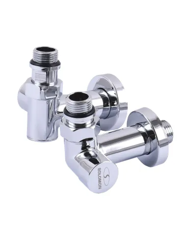 Кран вентильный угловой Solomon Lux 7777-Ten 1/2 дюйма хром, 2 шт - 3