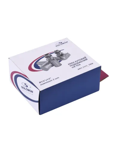 Кран вентильный угловой Solomon Lux 7777-Ten 1/2 дюйма хром, 2 шт - 4