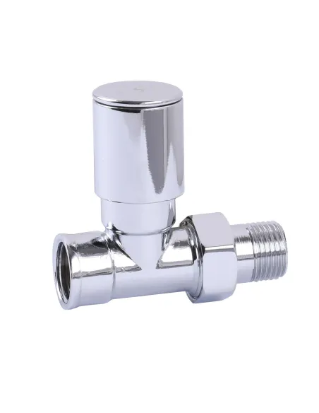 Кран для радиатора вентильный прямой Solomon 1865 1/2 дюйма, ручной, хром - 1