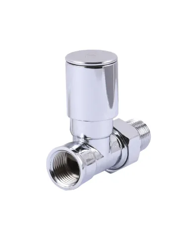Кран для радиатора вентильный прямой Solomon 1865 1/2 дюйма, ручной, хром - 4