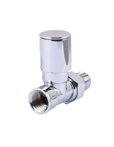Кран для радиатора вентильный прямой Solomon 1865 1/2 дюйма, ручной, хром - 4