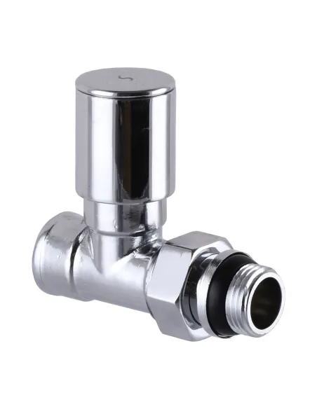 Кран для радиатора вентильный прямой Solomon 1875 1/2 дюйма, ручной, с уплотнителем, хром - 1