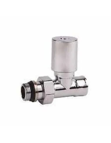 Кран для радиатора вентильный прямой Solomon 1875 1/2 дюйма, ручной, с уплотнителем, хром - 2