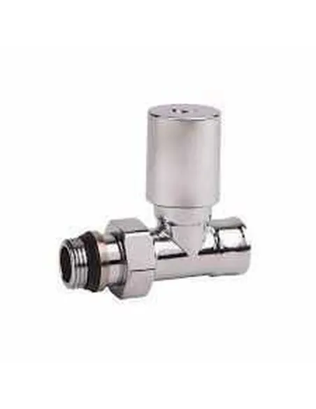 Кран для радиатора вентильный прямой Solomon 1875 1/2 дюйма, ручной, с уплотнителем, хром - 2