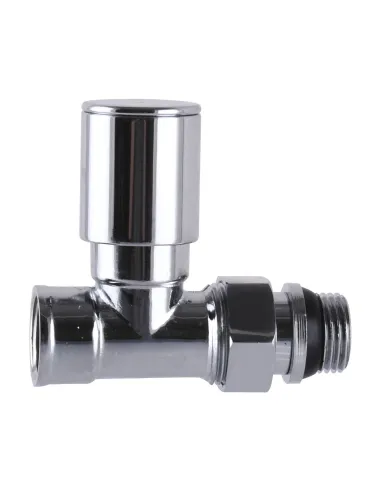 Кран для радиатора вентильный прямой Solomon 1875 1/2 дюйма, ручной, с уплотнителем, хром - 4