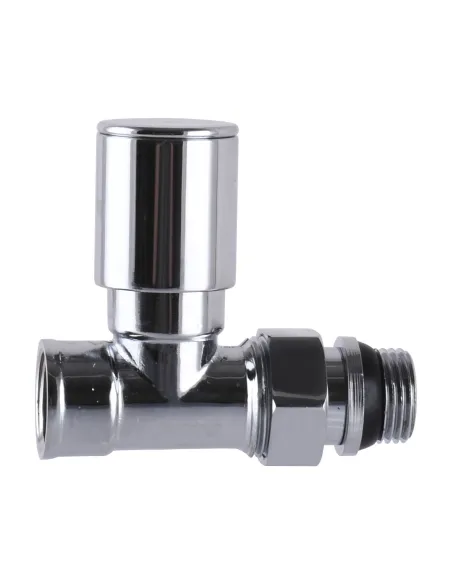 Кран для радиатора вентильный прямой Solomon 1875 1/2 дюйма, ручной, с уплотнителем, хром - 4