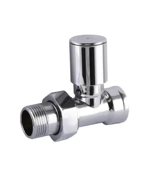 Кран для радиатора вентильный прямой Solomon 1865 3/4 дюйма, ручной, хром - 1