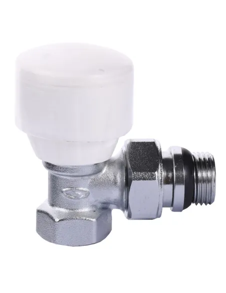Кран для радиатора вентильный угловой Solomon 160404 1/2 дюйма с уплотнителем, ручной - 1