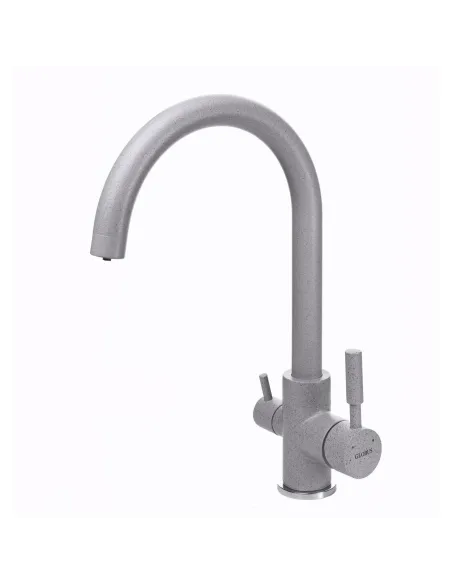 Змішувач для кухні Globus Lux GLLR-0333-2-Arena світло-сірий, під осмос - 1