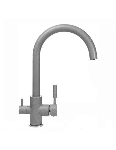 Змішувач для кухні Globus Lux GLLR-0333-2-Arena світло-сірий, під осмос - 2