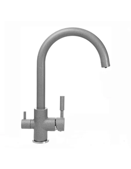 Змішувач для кухні Globus Lux GLLR-0333-2-Arena світло-сірий, під осмос - 2