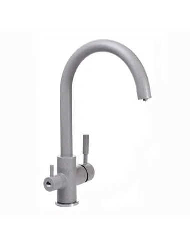 Змішувач для кухні Globus Lux GLLR-0333-2-Arena світло-сірий, під осмос - 3
