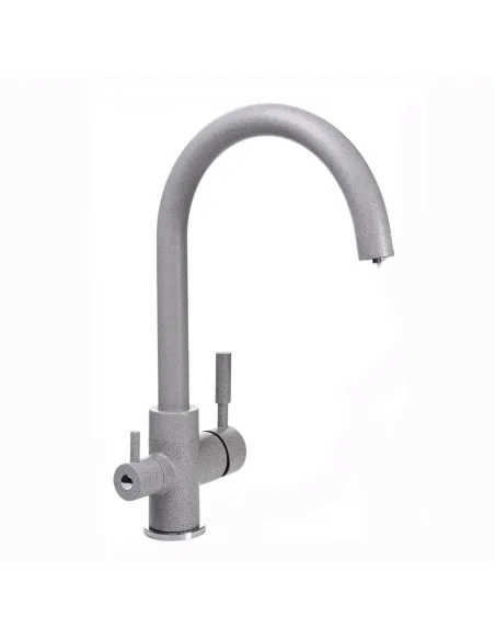 Змішувач для кухні Globus Lux GLLR-0333-2-Arena світло-сірий, під осмос - 3