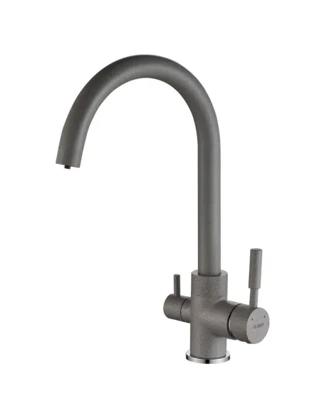 Змішувач для кухні Globus Lux GLLR-0333-2-Arena світло-сірий, під осмос - 4