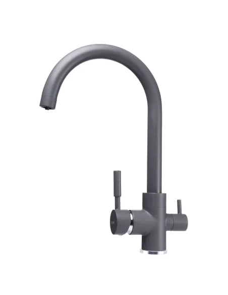 Смеситель для кухни с подключением к фильтру Globus Lux Lazer GLLR-0333-3-Titanium темно-серый - 1